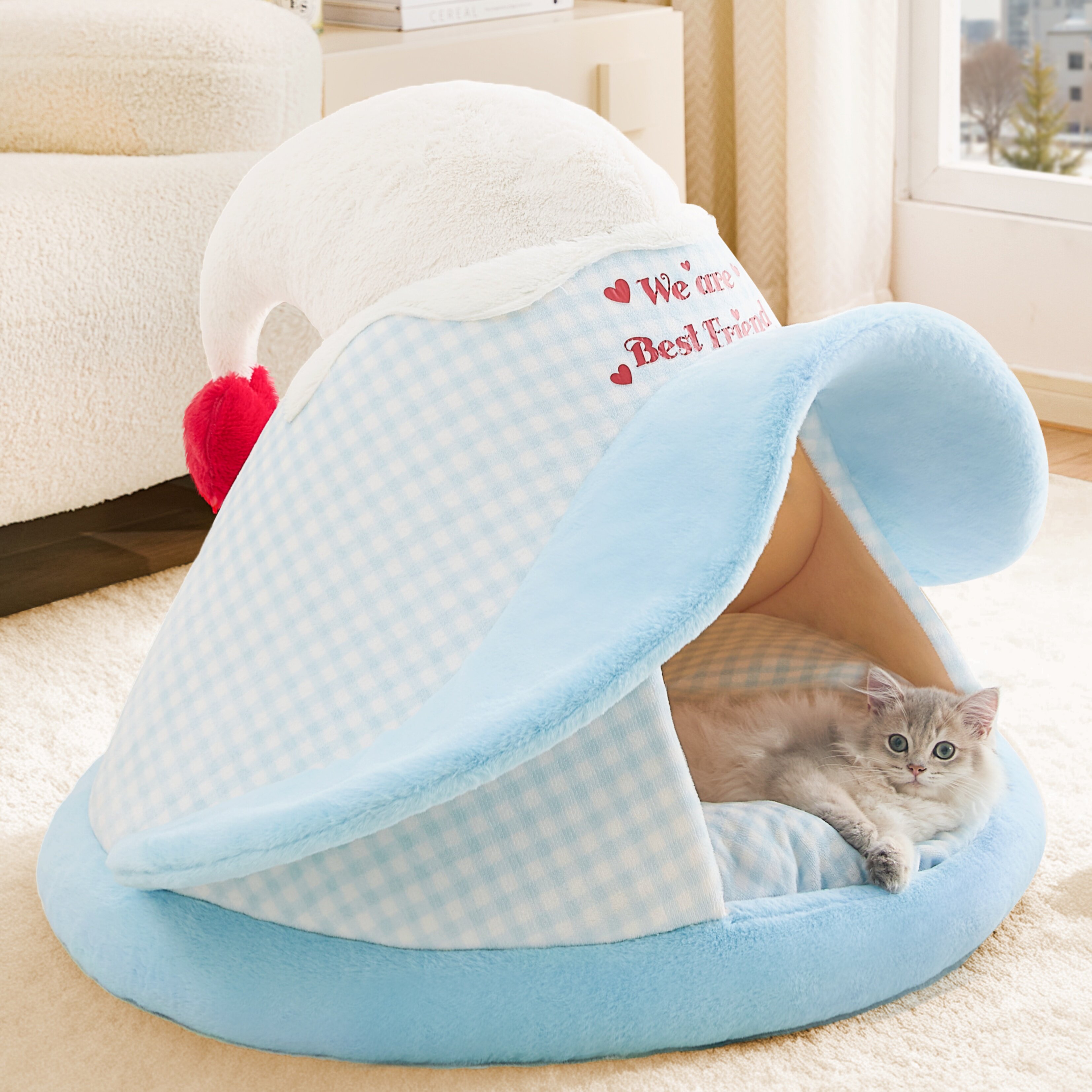 圣诞猫窝别墅封闭式保暖帐篷房子