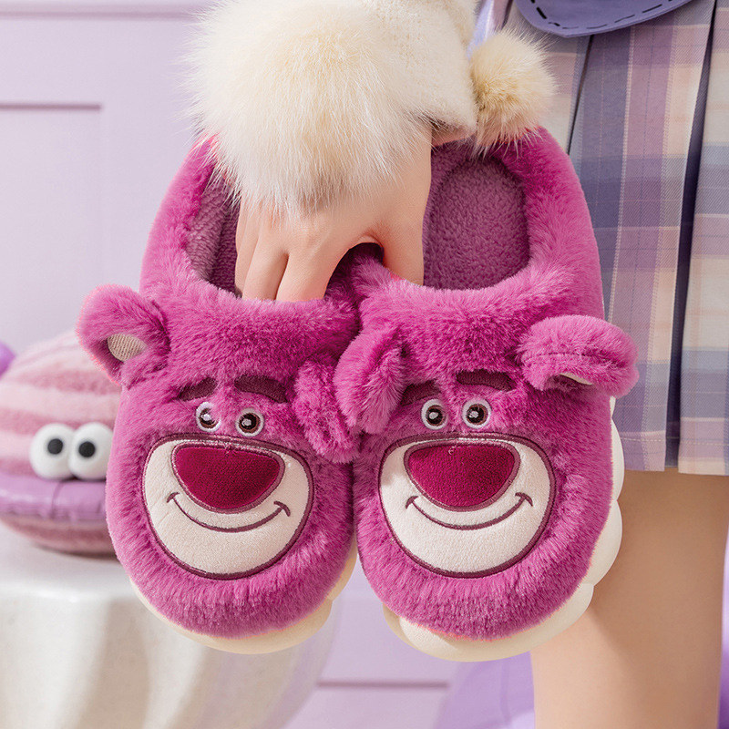 包头防滑保暖家居新款草莓熊