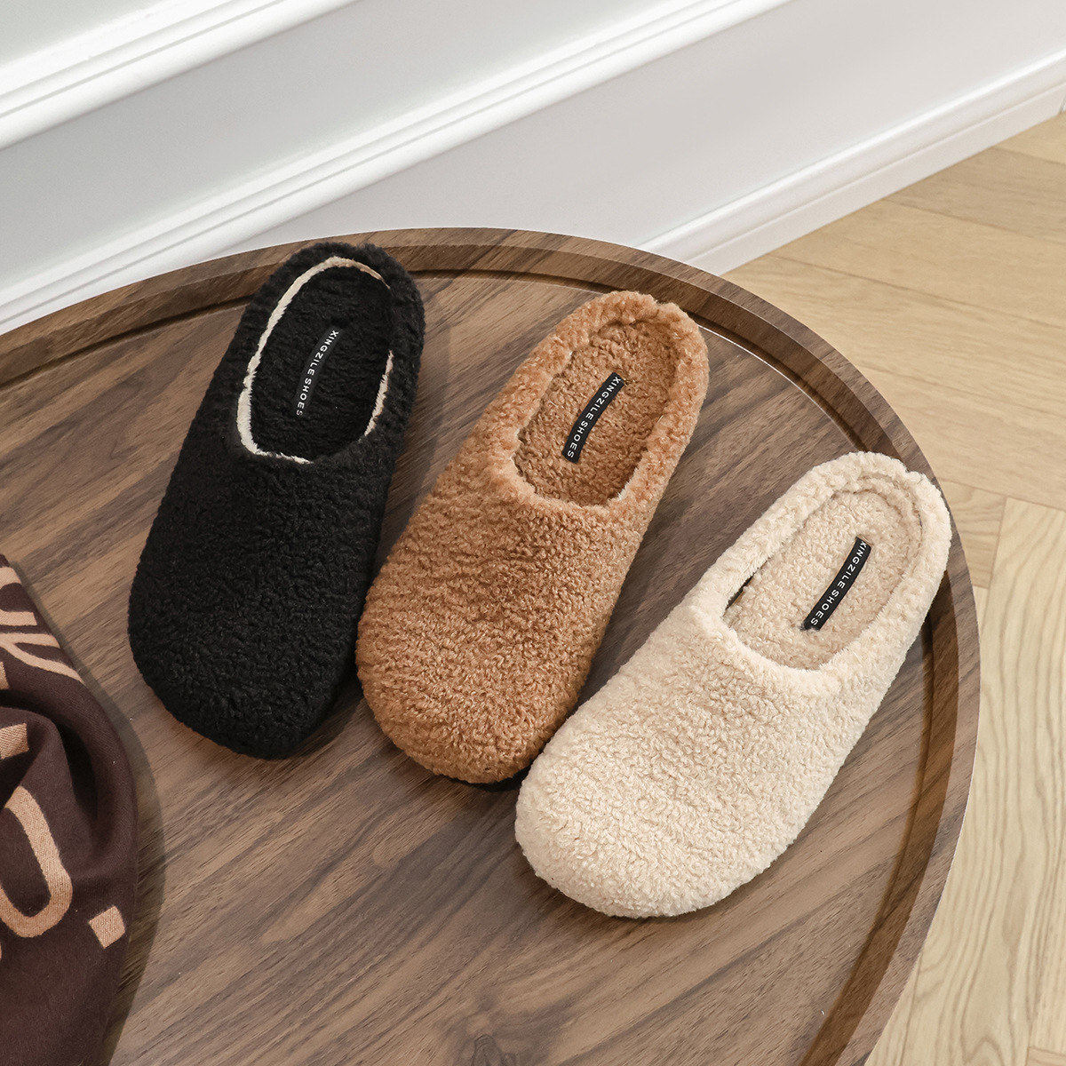 毛毛鞋女外穿小香风冬季加绒加厚包头毛拖鞋保暖羊羔毛豆豆棉鞋子,女鞋,其他拖鞋,淘宝优惠券,粉丝福利购,淘宝优惠卷