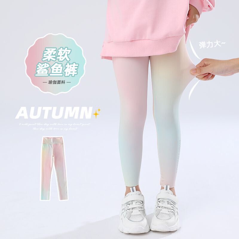 九分裤牛奶丝女童鲨鱼裤儿裤子