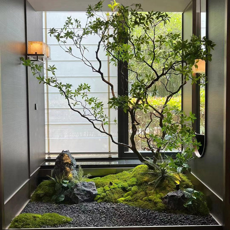 彷真绿色植物马醉木假树装饰大厅橱窗假植物造景大型摆件景观装饰