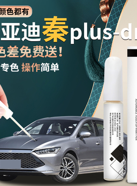 比亚迪秦plusdmi补漆笔墨玉蓝雪域白时光灰plus车漆专用ev修复dmi