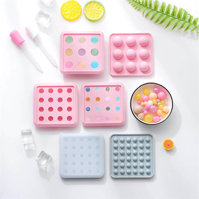 新品 带盖硅胶迷你小冰球模具月饼流心馅模具冰格威士忌珍珠奶茶