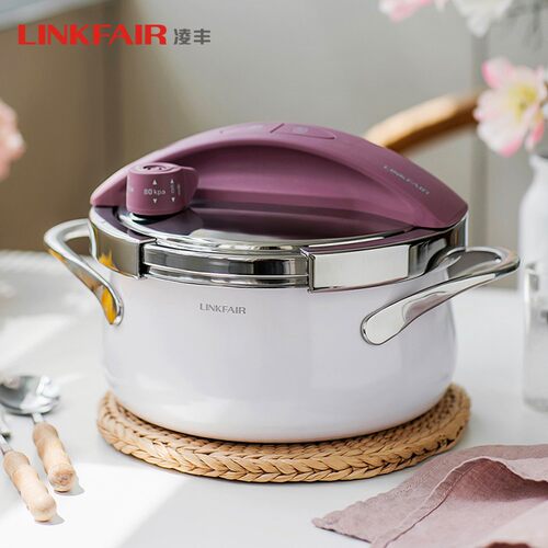 LINKFAIR/凌丰玲珑小高压锅304不锈钢3升防爆按钮迷你压力锅