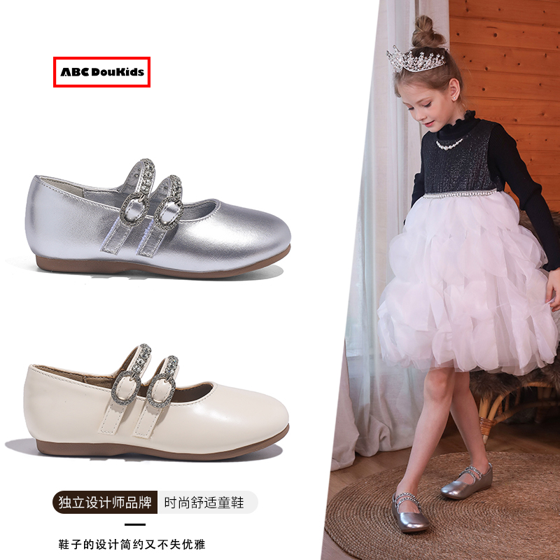 儿童水钻公主鞋时尚防滑平底单鞋