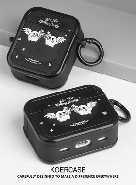 KOERCASE 好幸运降临小幽灵耳机软壳原创适用苹果AirPods 1/2/4代新Pro3代无线蓝牙插画涂鸦保护套防摔有趣