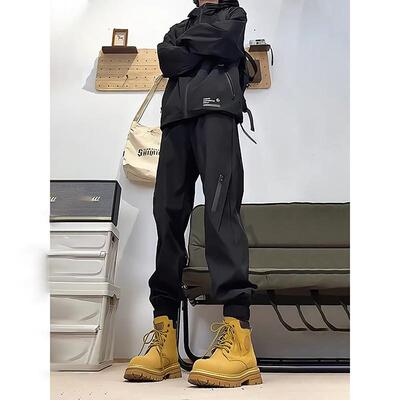 黑武士三防伞兵冲锋裤女男夏季防风小个子裤子束脚户外登山工装裤