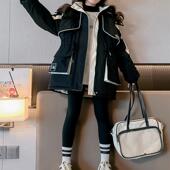棉衣女孩洋气棉服潮 儿童韩版 女童冬款 加绒加厚派克服外套2025新款
