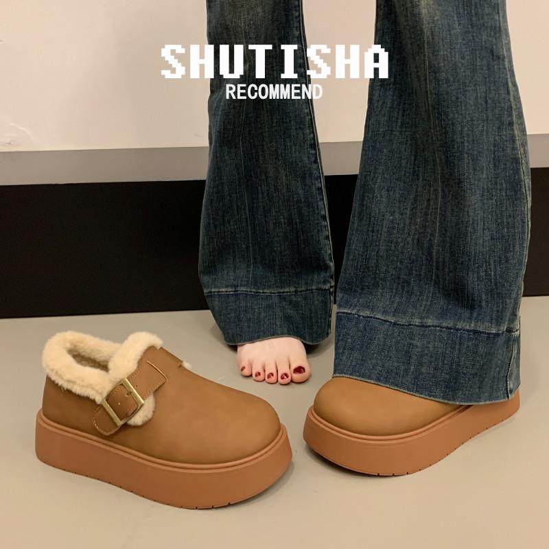 厚底加绒豆豆勃肯鞋女雪地靴2025新款冬季女靴子外穿防水东北棉鞋,女鞋,时尚雪地靴,淘宝优惠券,粉丝福利购,淘宝优惠卷