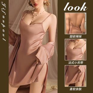 吊带睡衣女款 女士睡裙性感丝绸家居服秋冬睡袍 夏季 冰丝2025年新款