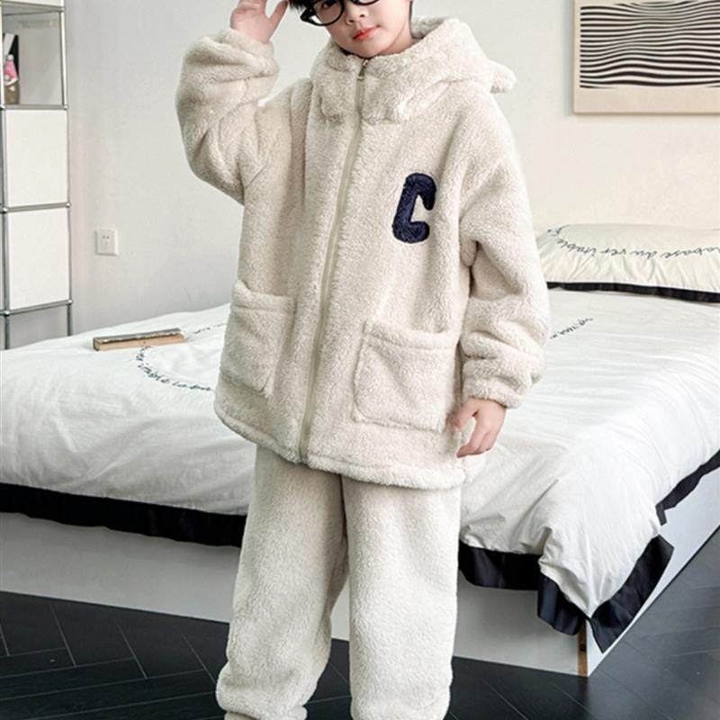 男童法兰绒睡衣套装冬季保暖2025新款大儿童冬装珊瑚绒家居服加厚,童装/婴儿装/亲子装,家居服套装,淘宝优惠券,粉丝福利购,淘宝优惠卷