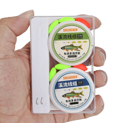 日式溪流小物线组成品绑好鱼钩