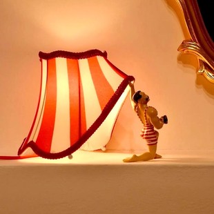 handsome创意马戏团大力士卧室床头台灯氛围感装饰摆件乔迁礼品