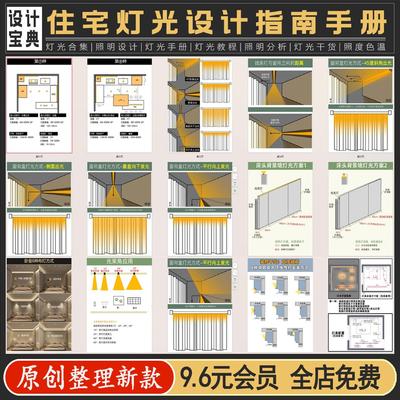 室内家装住宅灯光设计指南手册教程客厅卧室布灯方式照明色温分析