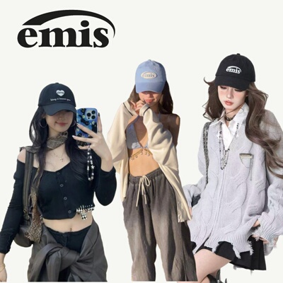 韩国代购emis休闲棒球帽女大帽檐