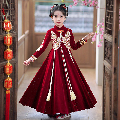 汉服女童秋冬国风拜年服