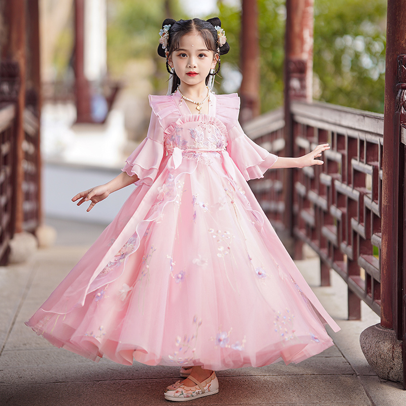 女童夏装连衣裙花仙子公主裙