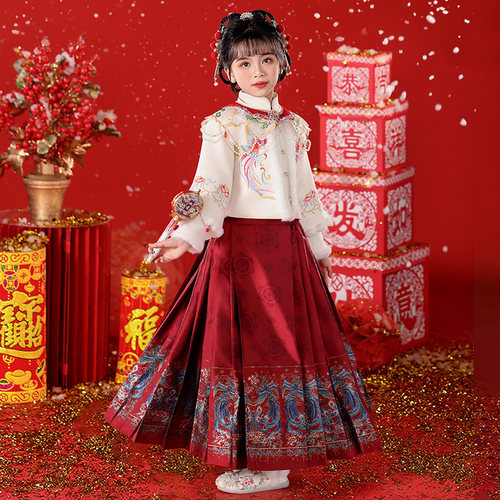 拜年服女童冬装新年汉服