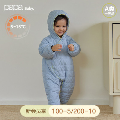 连体衣papa爬爬爬服暖气棉轻薄