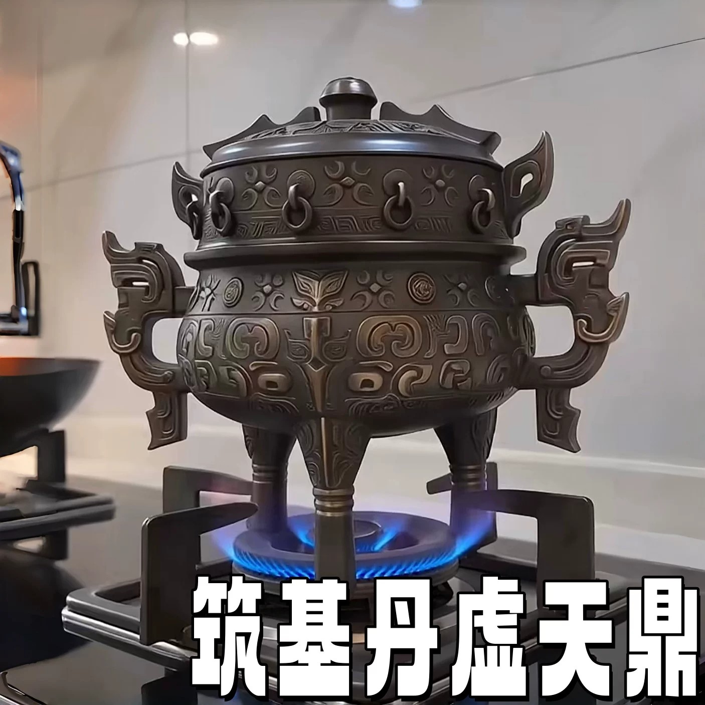 筑基丹虚天鼎二次元搞怪摆件