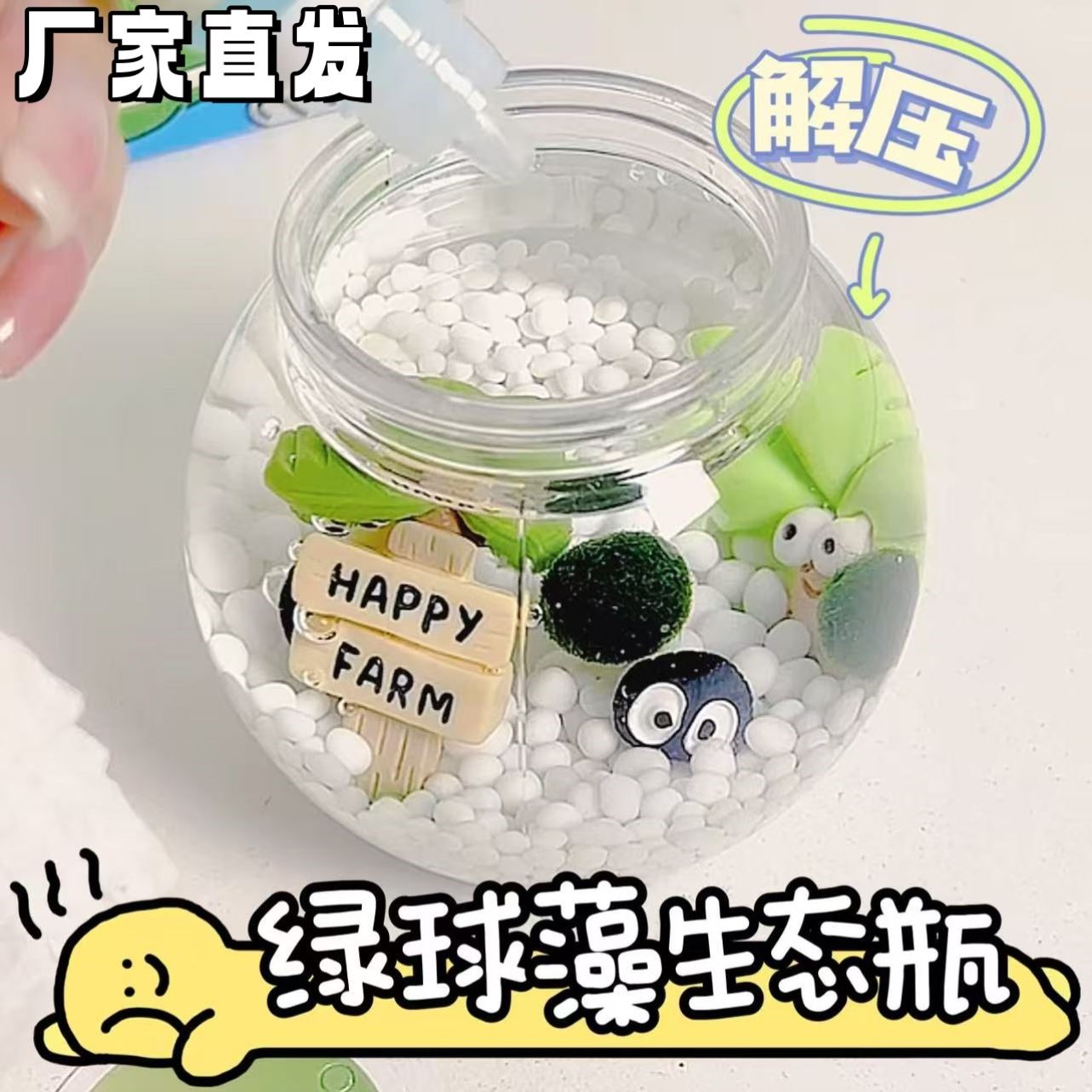 海藻球微景观生态瓶情绪稳定摆件