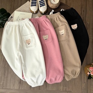 儿童长裤春秋款2025新款宝宝罩裤防脏单裤男女孩舒适外穿长裤套
