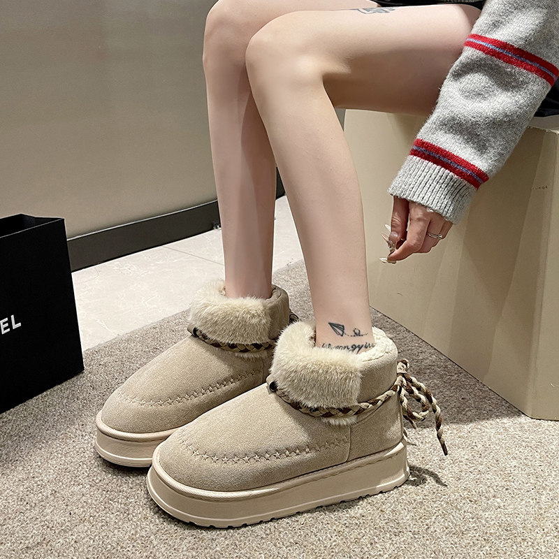 时尚踩屎感棉拖鞋女2025新款冬季室内包跟外穿保暖厚底高帮雪地靴,居家布艺,居家棉拖/棉鞋,淘宝优惠券,粉丝福利购,淘宝优惠卷