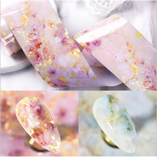 极速Marble Design Metarllic Foil For Nail Slider Holographic