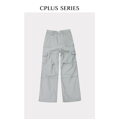 【CPLUS SERIES】水洗多口袋切割工装直筒裤