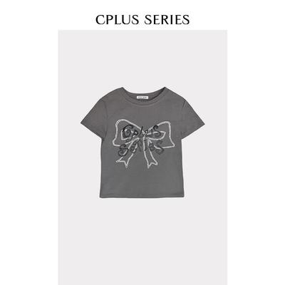 【CPLUS SERIES】LOGO蝴蝶结印花短袖T恤