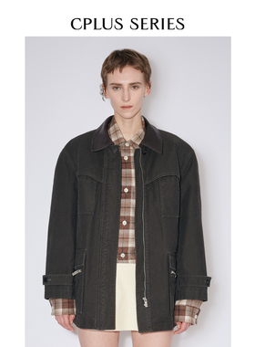 秋冬新品【CPLUS SERIES】格纹廓形衬衫