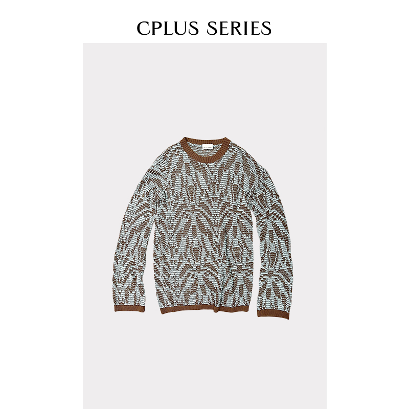 好东西宋佳同款【CPLUS SERIES】女士白色宽松针织衫