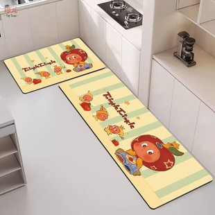 星星人厨房地垫防滑垫硅藻泥吸水垫子可爱卡通厨房专用防油垫脚垫