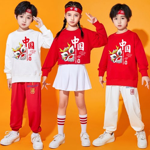 波希兔男女中国风表演服纯棉