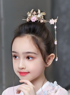 儿童古风汉服发饰女童盘