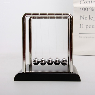 牛顿摆球物理撞击球创意混沌摆件平衡碰碰球单摆波实验摇摆碰撞球