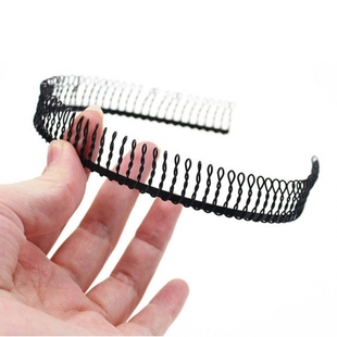 老年人发箍带齿老人发夹奶奶太太老款 黑色刘海铁丝发卡洗脸碎发器