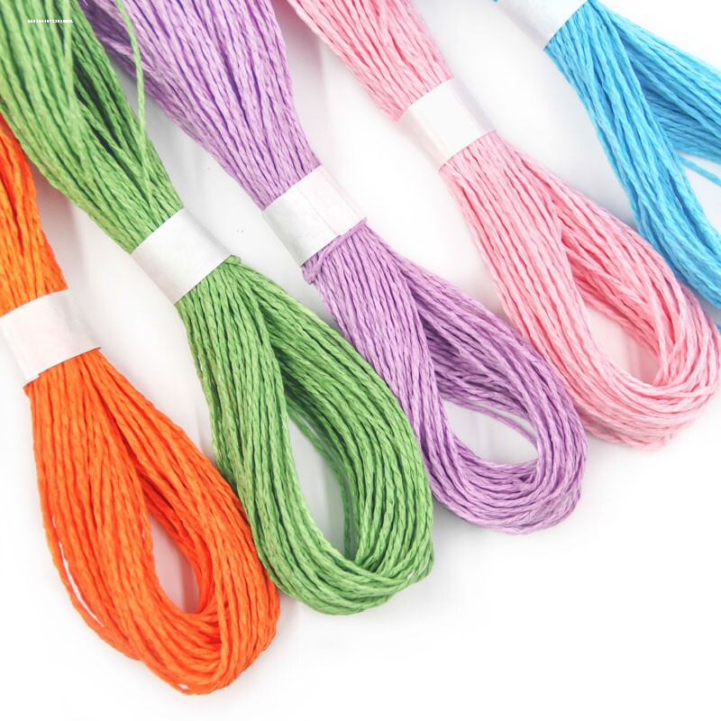 包扎纸绳 包装盒吊牌绳子 手工艺品彩色纸绳
