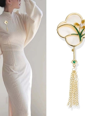 复古梨园梅兰竹菊胸针高