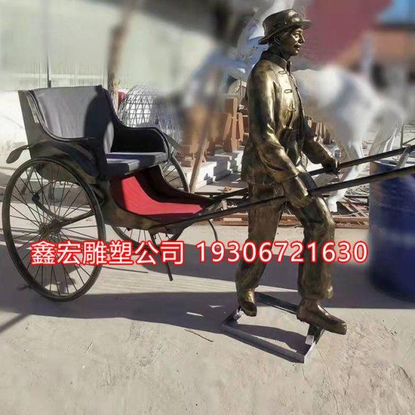 大型定制纯铜拉面包车人物推车人物古代雕塑景观园林商业街摆件,家居饰品,户外/庭院摆件,淘宝优惠券,粉丝福利购,淘宝优惠卷