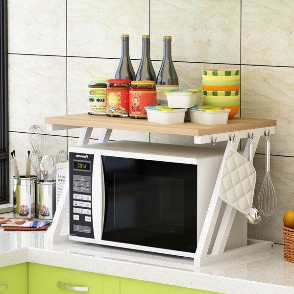 厨房置物架微波炉架简约双层置物架2层收纳架烤箱储物简易架,厨房/烹饪用具,微波炉置物架,淘宝优惠券,粉丝福利购,淘宝优惠卷