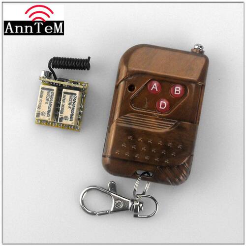 Anntem无线遥控开关微小型断二路双开联动按键复位遥控继电器开关