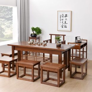一体泡茶茶桌椅组合禅意楠竹家用小茶台几茶桌办公室阳台 茶具套装