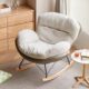 布艺天鹅椅单人沙发椅摇椅大人躺椅懒人沙发阳台客厅家用休闲网红