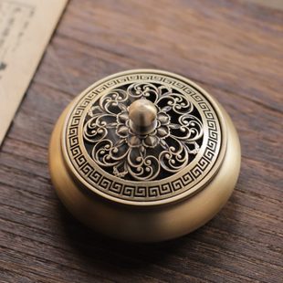 纯黄铜香炉线香炉供佛香插家用室内香薰炉供奉熏香小号檀香炉