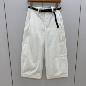 YY51610P欧货简约风九分休闲裤女宽松显瘦百搭腰带高腰镰刀裤夏装