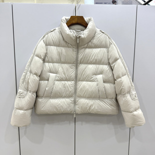 拉链设计立领双拉链羽绒外套 设计感袖 2N2016欧洲站2025冬新款 时尚