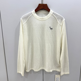 745 简约宽松显瘦小马刺绣羊毛针织上衣女 995145欧洲站2026春时尚