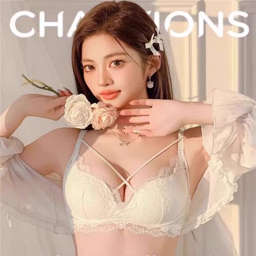 聚拢内衣女小胸显大收副乳防下垂无钢圈性感蕾丝文胸罩夏季新款