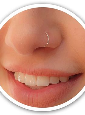Karnoz 20PCS Tiny Silver Nose Ring Hoop 24 Gauge Snug Nose H